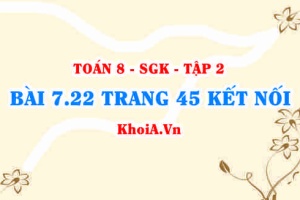 Bài 7.22 trang 45 Toán 8 Kết nối tri thức Tập 2